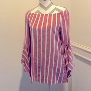 Fever Bell Sleeve Striped Top